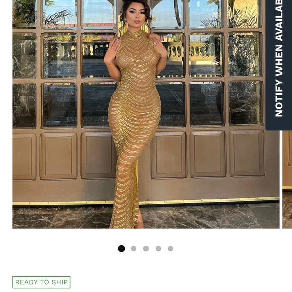 Algist Gold dress - Picture 2 of 2